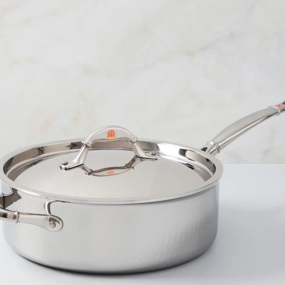 Ruffoni Symphonia Prima Stainless Steel 5QT Covered Saute w/Helper‎ Handle